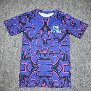 12th Planet DJ Psychedelic Graphic Purple Teal Abstract Sz Small Dubstep EDM
